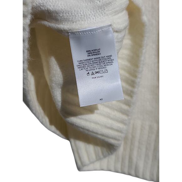 Express Beaded V-Neck Puff Sleeve Sweater XS Cream NWT - Picture 6 of 6